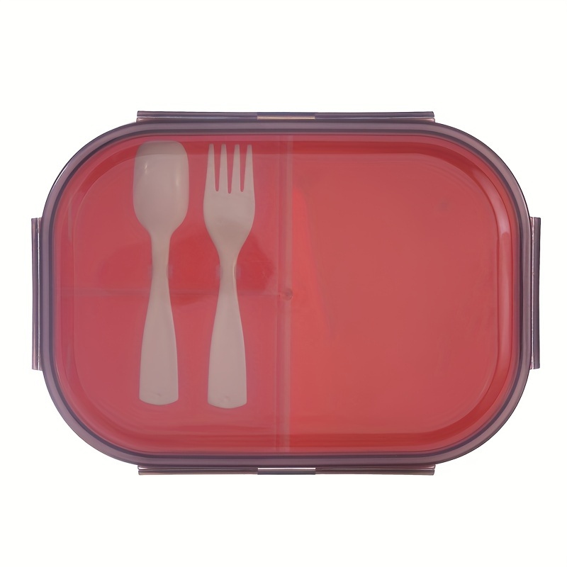 3-grid Lunch Box Bento Box Food Container With Utensil Set, Suitable For  Office , School , Home, Outdoor Picnic