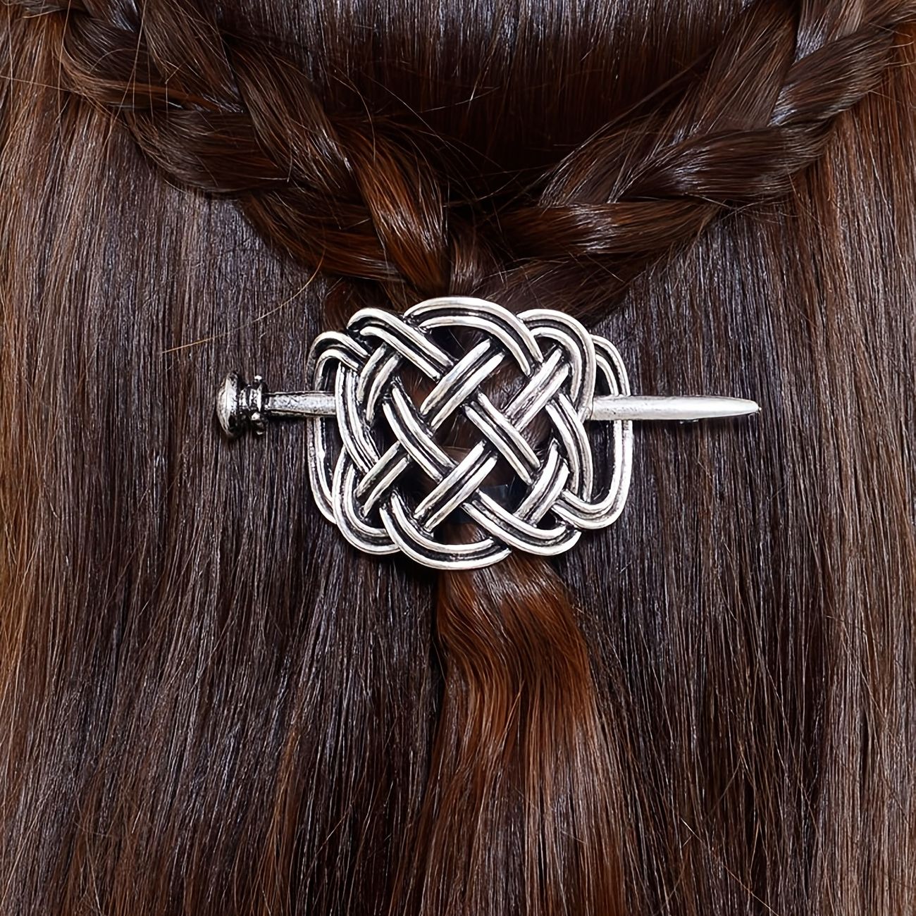 Viking Celtic Hair Slide Hairpins Viking Hair Accessories Celtic Knot Hair  Barrettes Antique Silver Hair Sticks Irish Hair Decor For Long Hair Jewelry Braids  Hair Clip With Stick 1pc - Clothing, Shoes