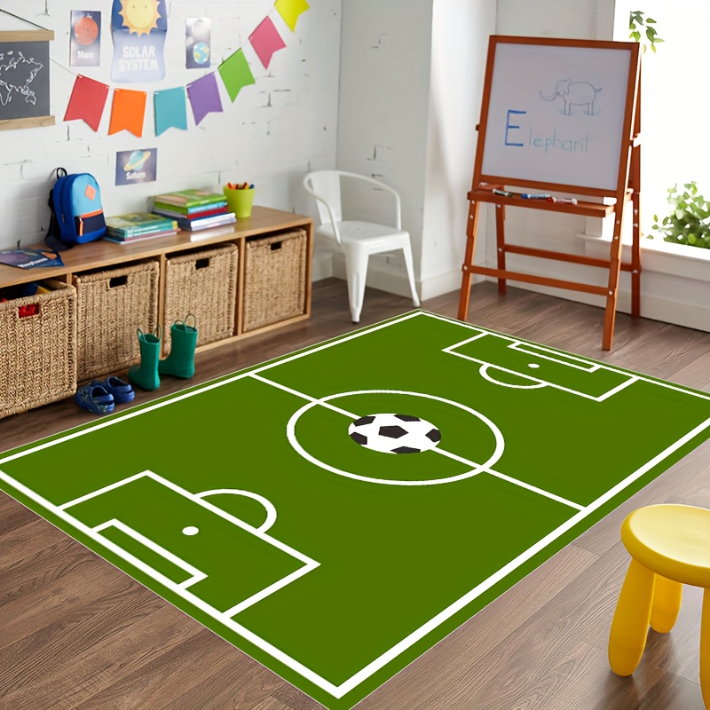 Bedroom Football Field Carpet  Large Carpets Children Room - 3d Kids Room Soft  Floor - Aliexpress
