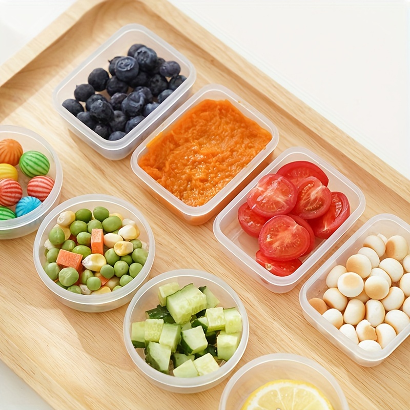4 Compartment Meal Prep Containers With Lids Bento Snack Food Storage Box  Plastic Stackable Reusable For Meat Fruit Seasoning - Storage Boxes & Bins  - AliExpress