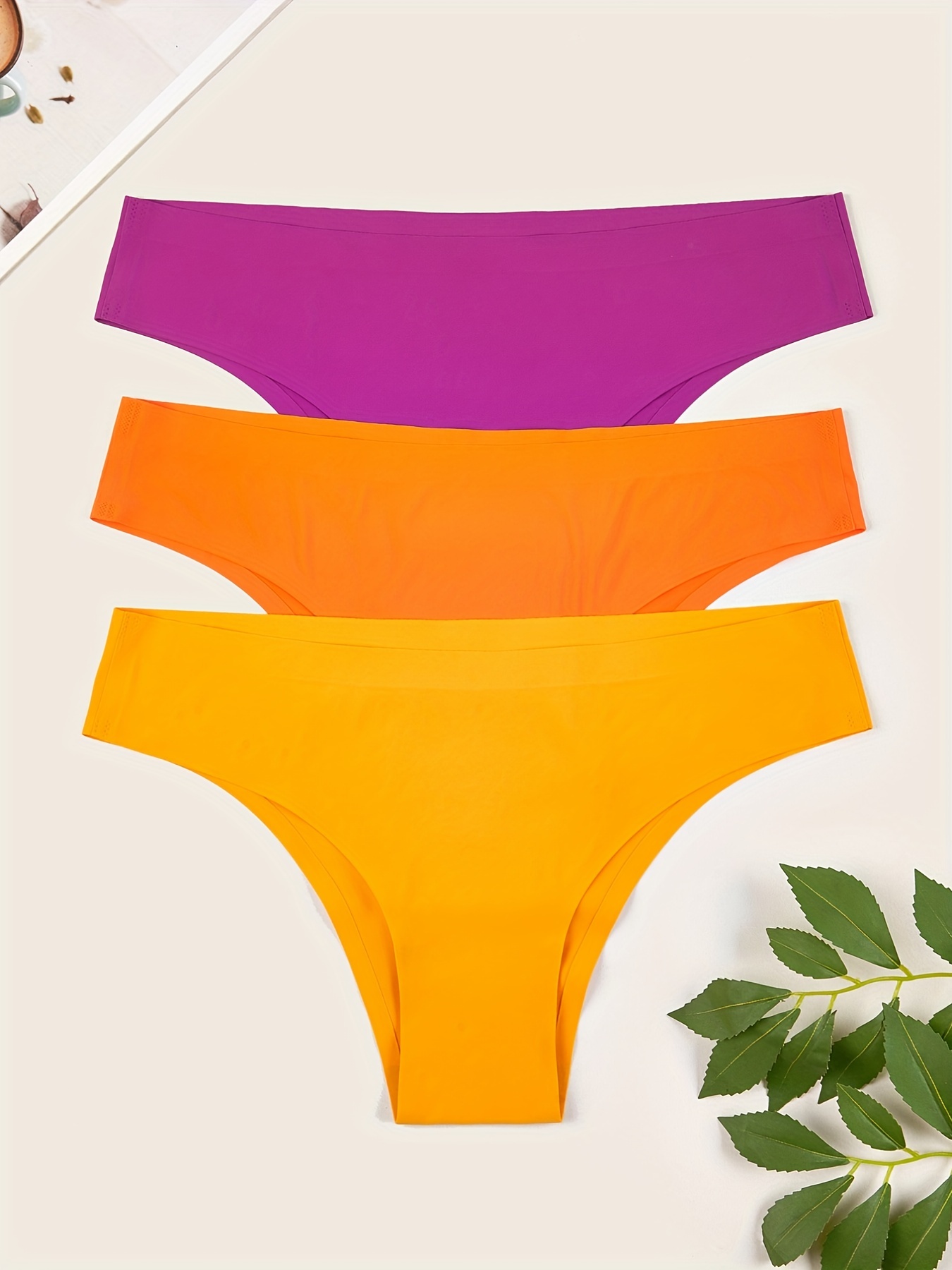 Soft Breathable Simple Nude Color Panties Seamless Low Waist - Temu