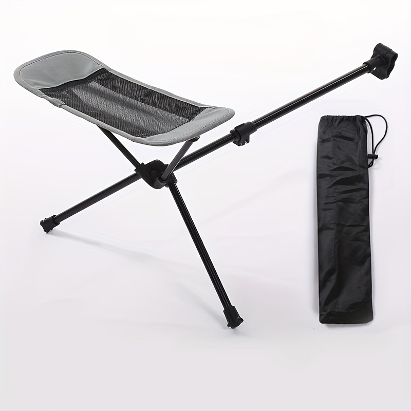 1pc Ultimate Comfort Portable Camping Chair with Retractable Footrest and  Reclining Swing Feature - Perfect for Beach, Fishing and Outdoor Adventures