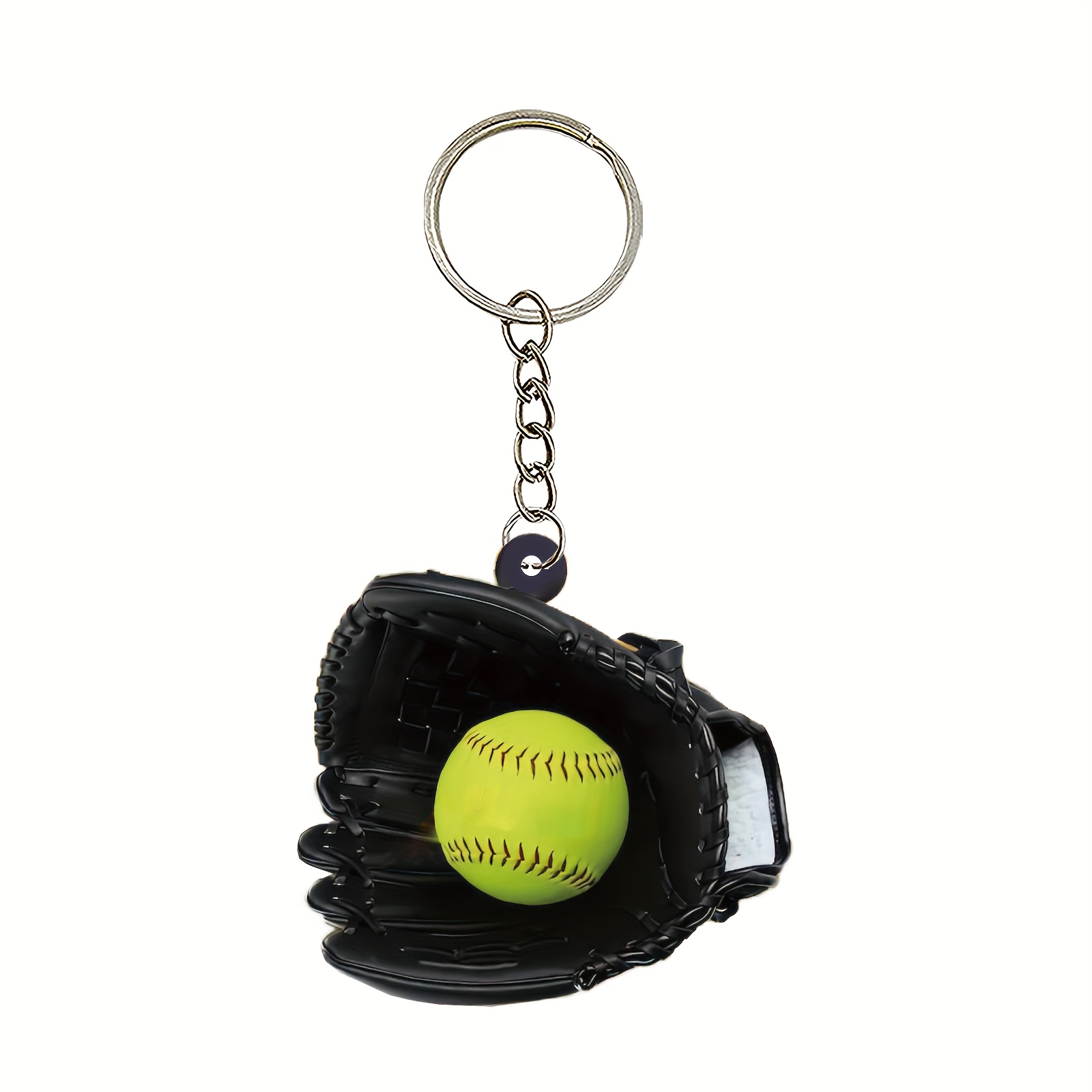 Baseball & Glove Charm Keychain