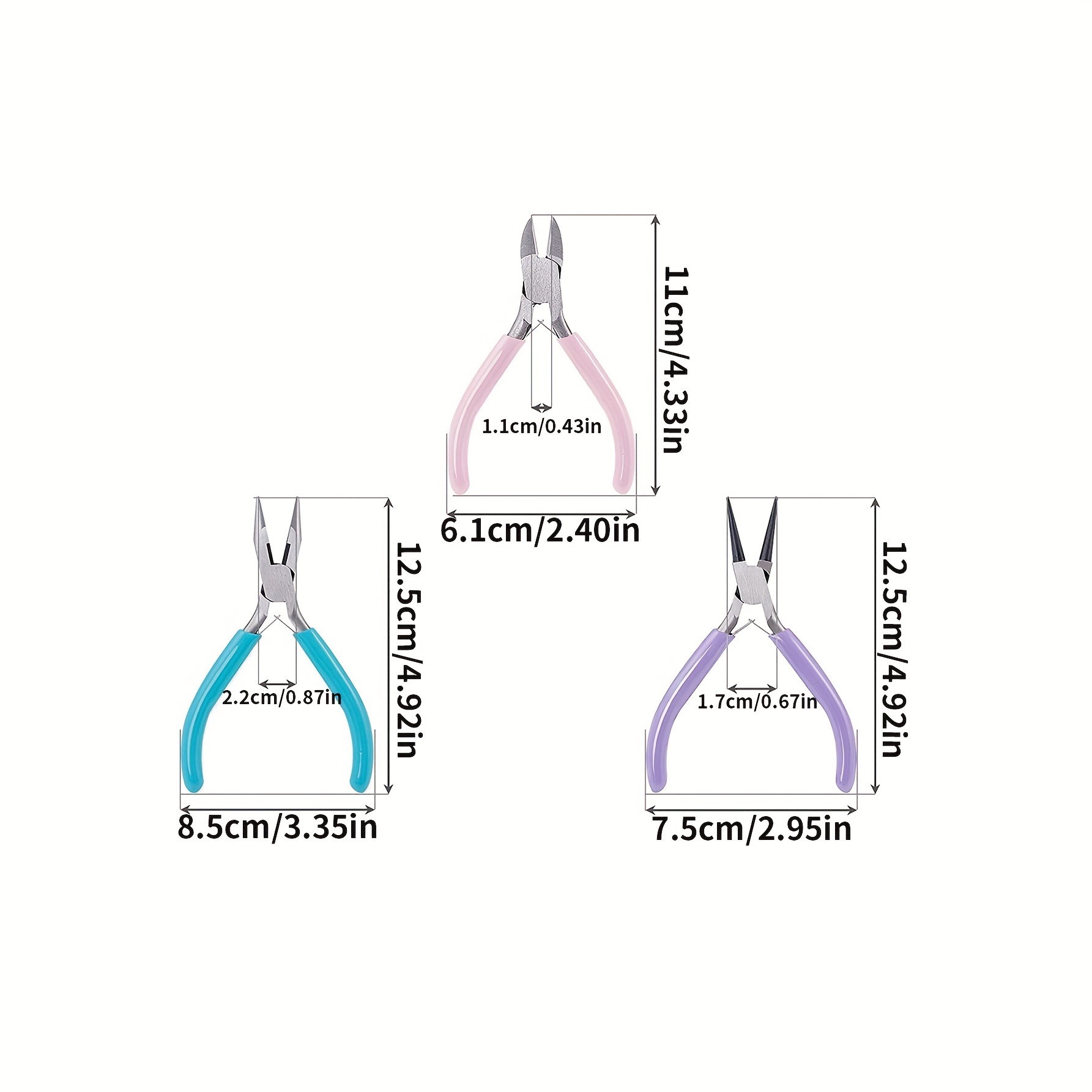 Jewelry Making Pliers Set Needle Nose Chain Nose Round Nose - Temu