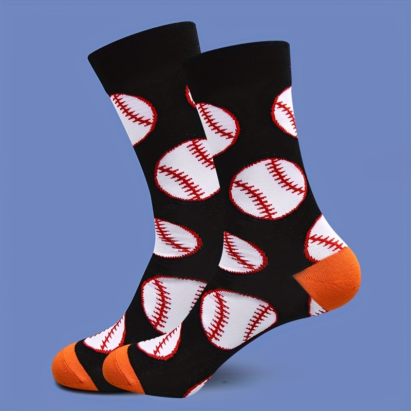 Unisex Cartoon Baseball Novelty Funny Crew Socks Trendy Warm - Temu Canada
