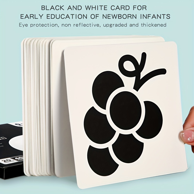 High Contrast Visual Cards for Infant Brain Development