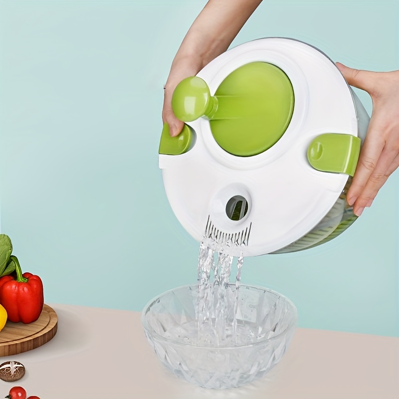Spinner Lettuce Dryer 5L Capacity Clear Bowl Drain Basket Manual Drain Bowl  Rotary Veggie – the best products in the Joom Geek online store
