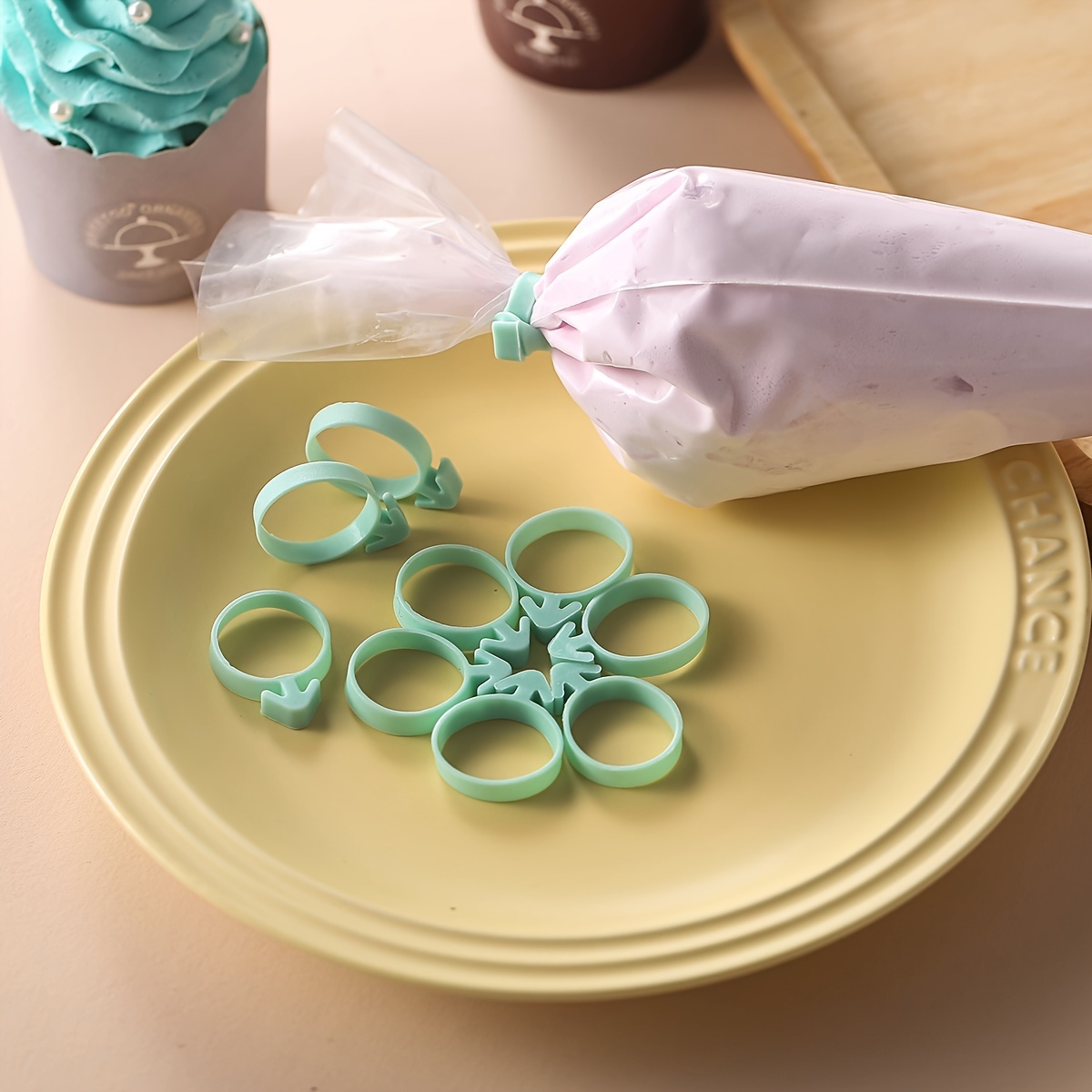 10pcs Silicone Piping Bag Ring Set Easy To Clean And Dishwasher Safe