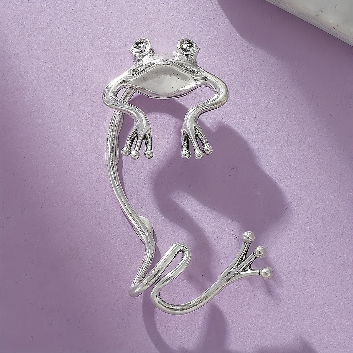 Unique Creative Frog Design Clip Earrings Alloy Jewelry - Temu