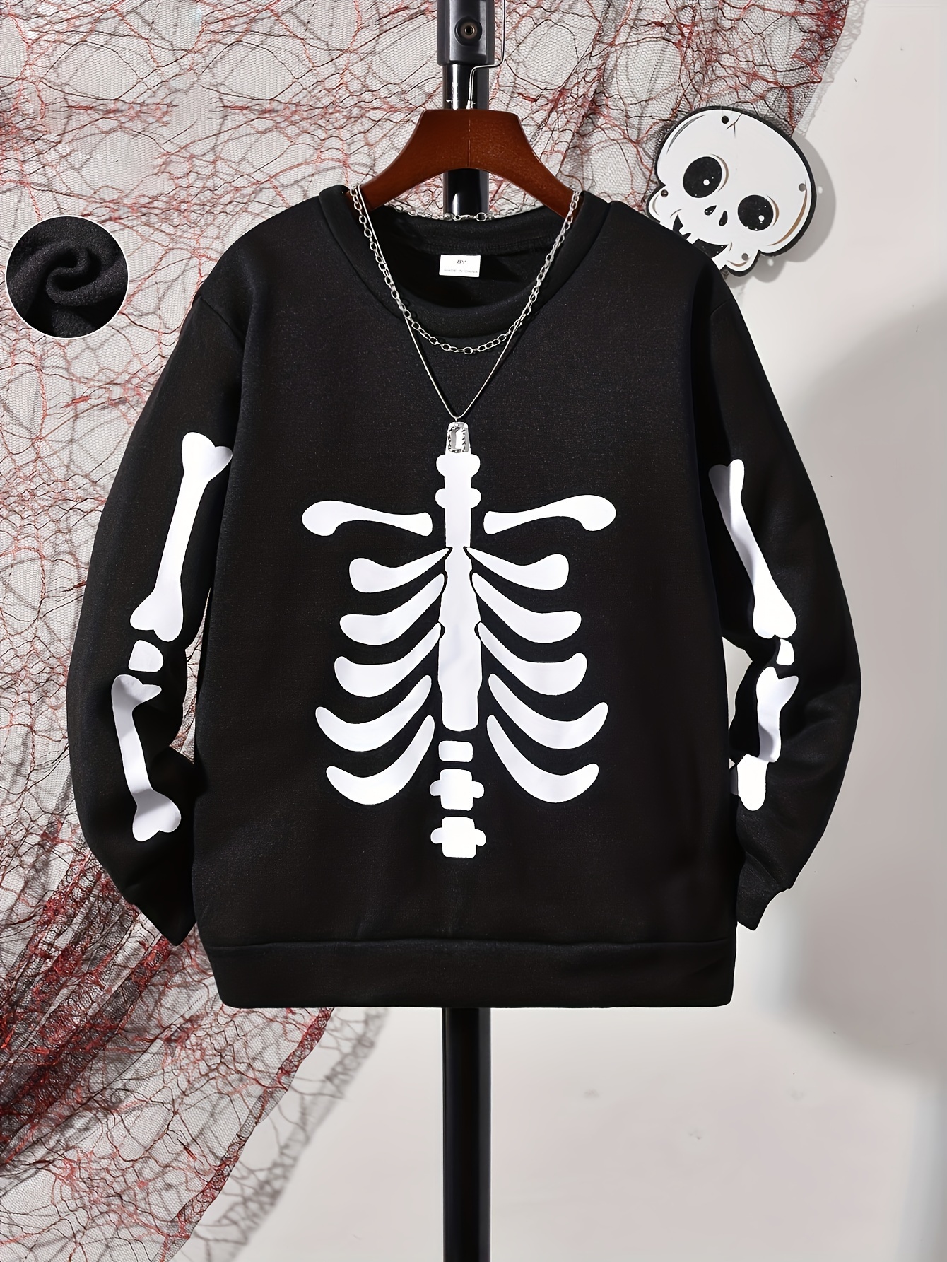 Free Halloween Roblox Clothing Skeleton Sweater Design Template