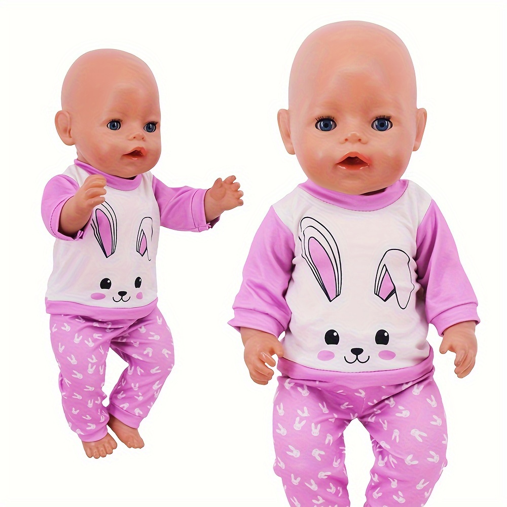 Girl And Doll 2 Pcs Cat Pajamas Set Cute Matching Night Dresses Nightgown  Night Dresses For Girls And American 18 Dolls Clothes (Not Include Doll)