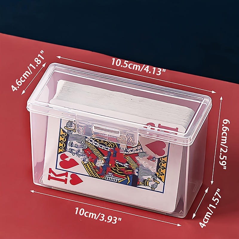 Clear Plastic Storage Card Box Playing Cards Container Poker - Temu