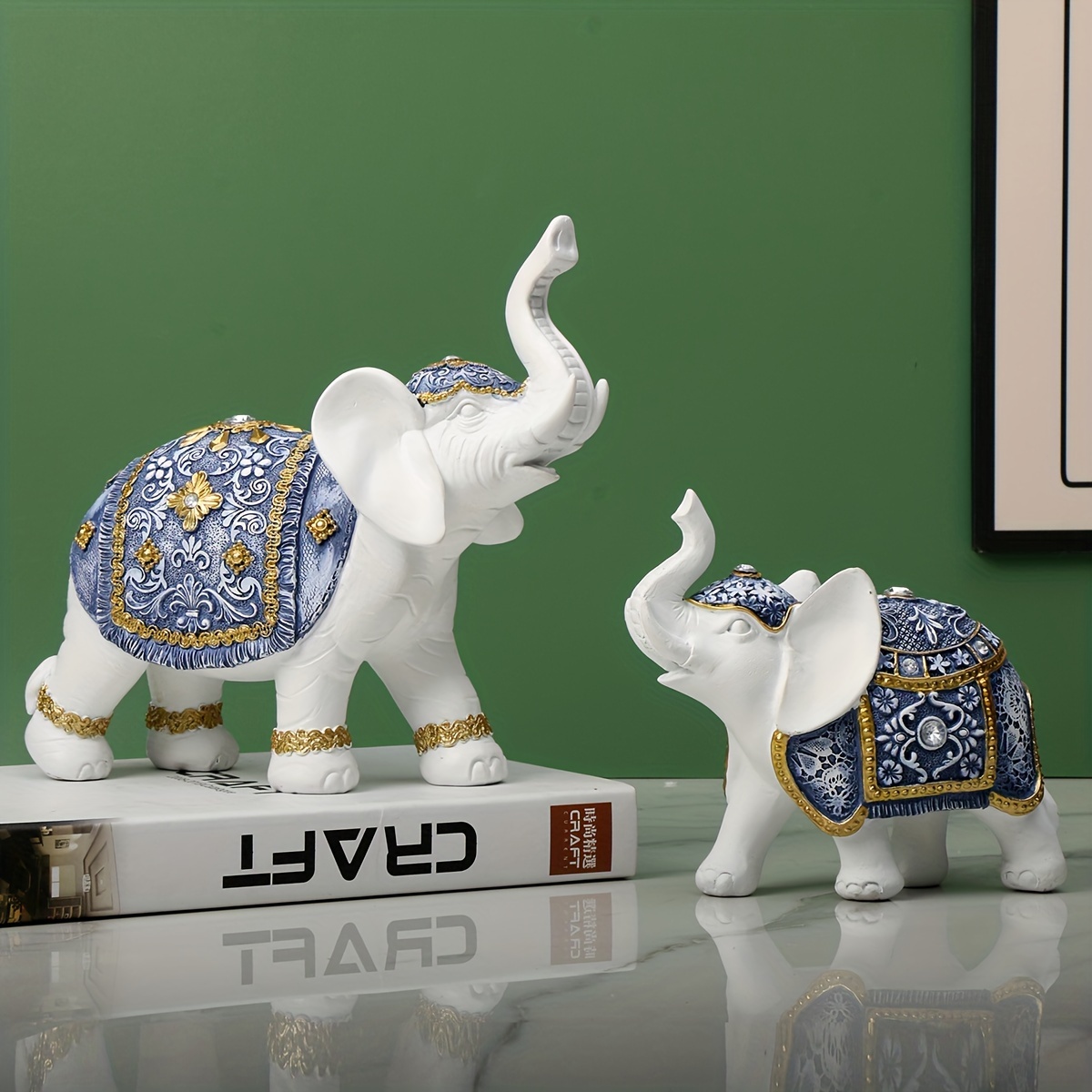 Figuras de elefante, estatua de elefante, decoración del hogar, escultura  de elefante de resina, colecciones modernas, figuras de decoración para