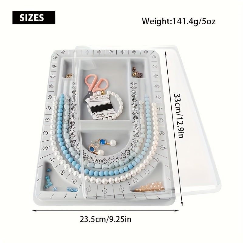 6 Style Gray Flocked Plastic Bead Board Organizer - Temu