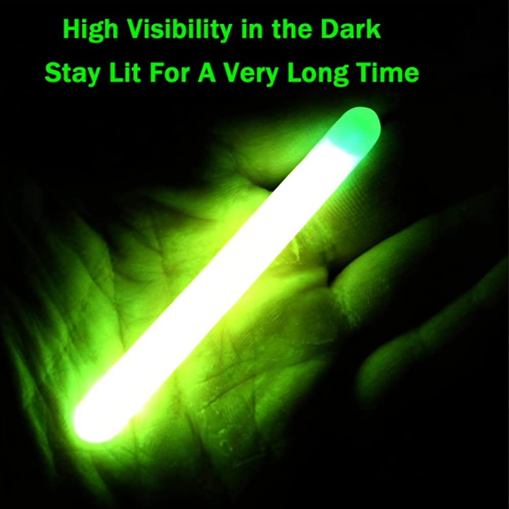 20x Fishing Rod Tip Clip On Glow Stick Green Fluorescent Light for Night  Fishing