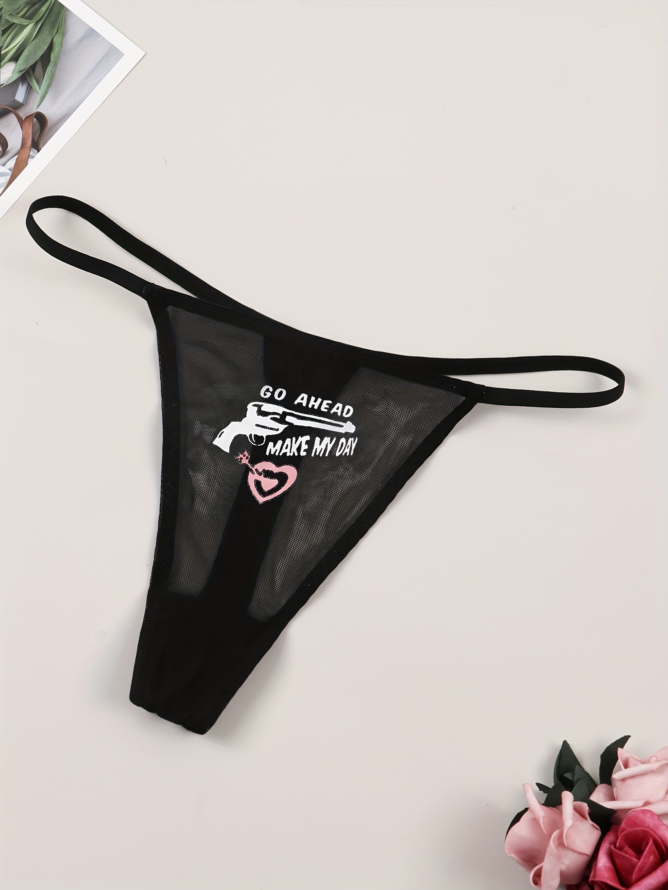 Comfortable And Breathable Sexy Anime Cartoon Print Thong For