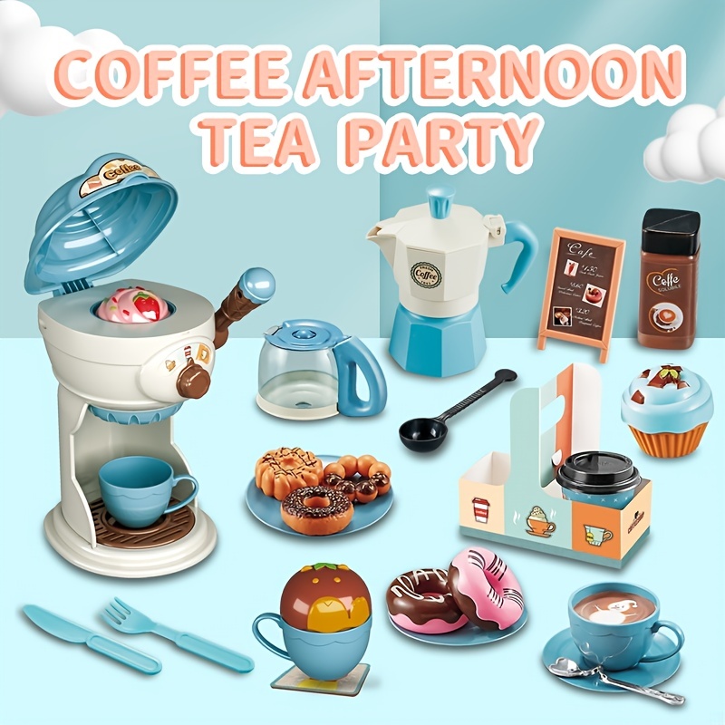 BUYGER Kids Pretend Play Tea Party Set for Little Girls Kids Toddler  Kitchen Toy Set Accessories for Ages 3-5 3 4 5 Years Olds