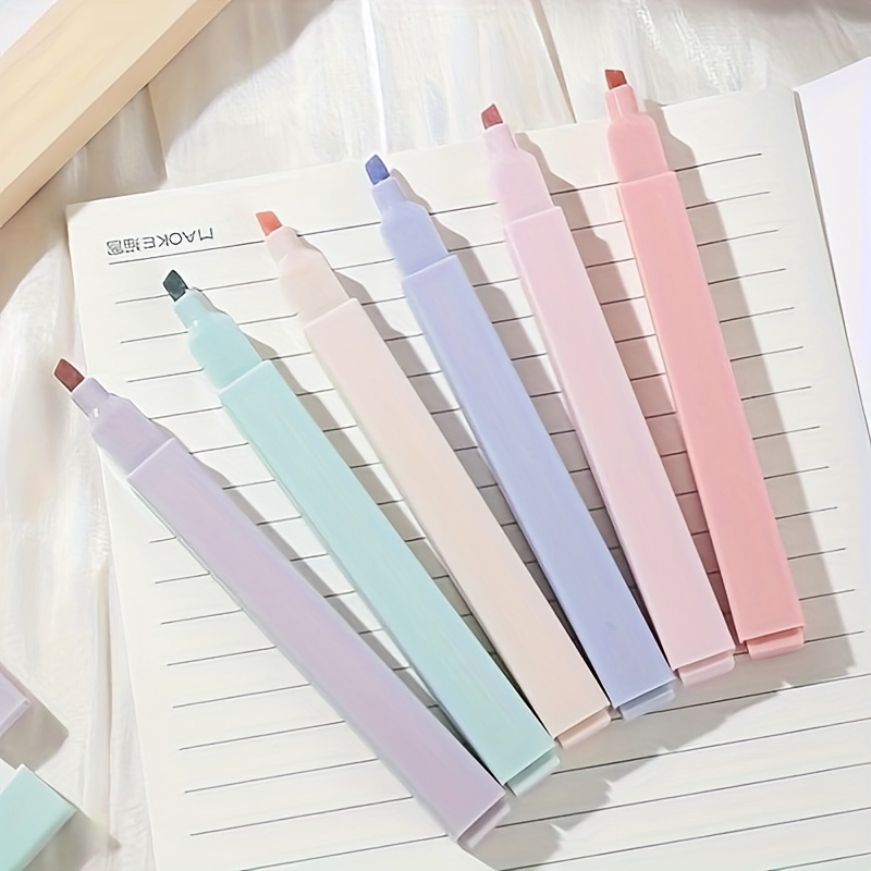 12pcs Morandi Color Highlighter marker Pen, For Note-taking/Drawing crafts  journaling