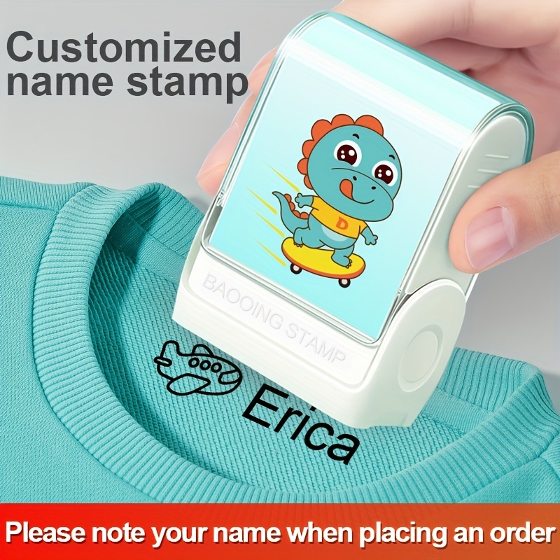 DIY Name Stamps for Children Kid Self Inking Clothes Labelling
