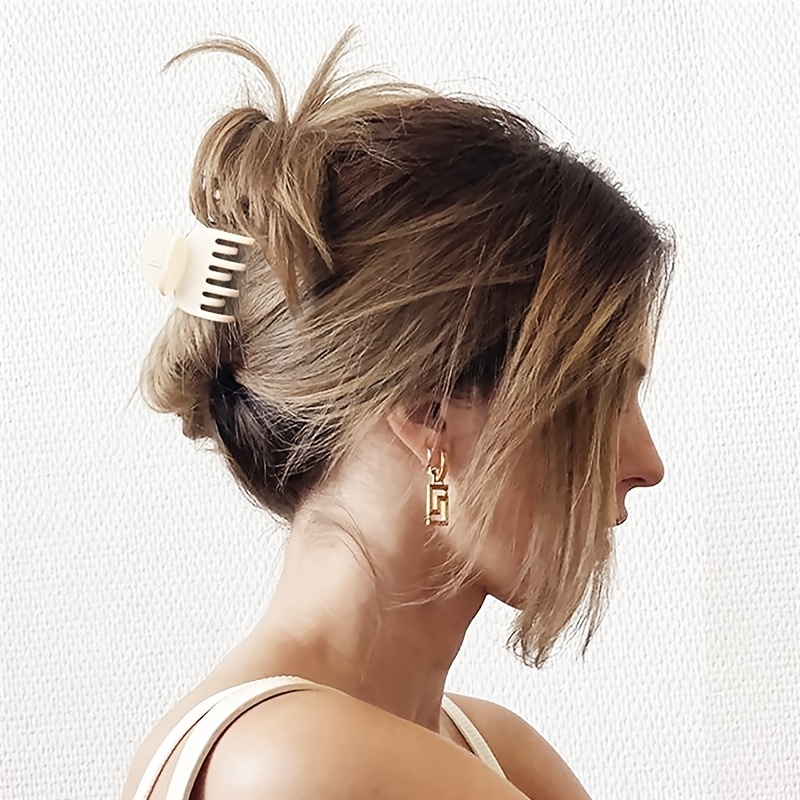 4pcs Small Hair Claw Clip Matte Non-slip Short Hair Accessories