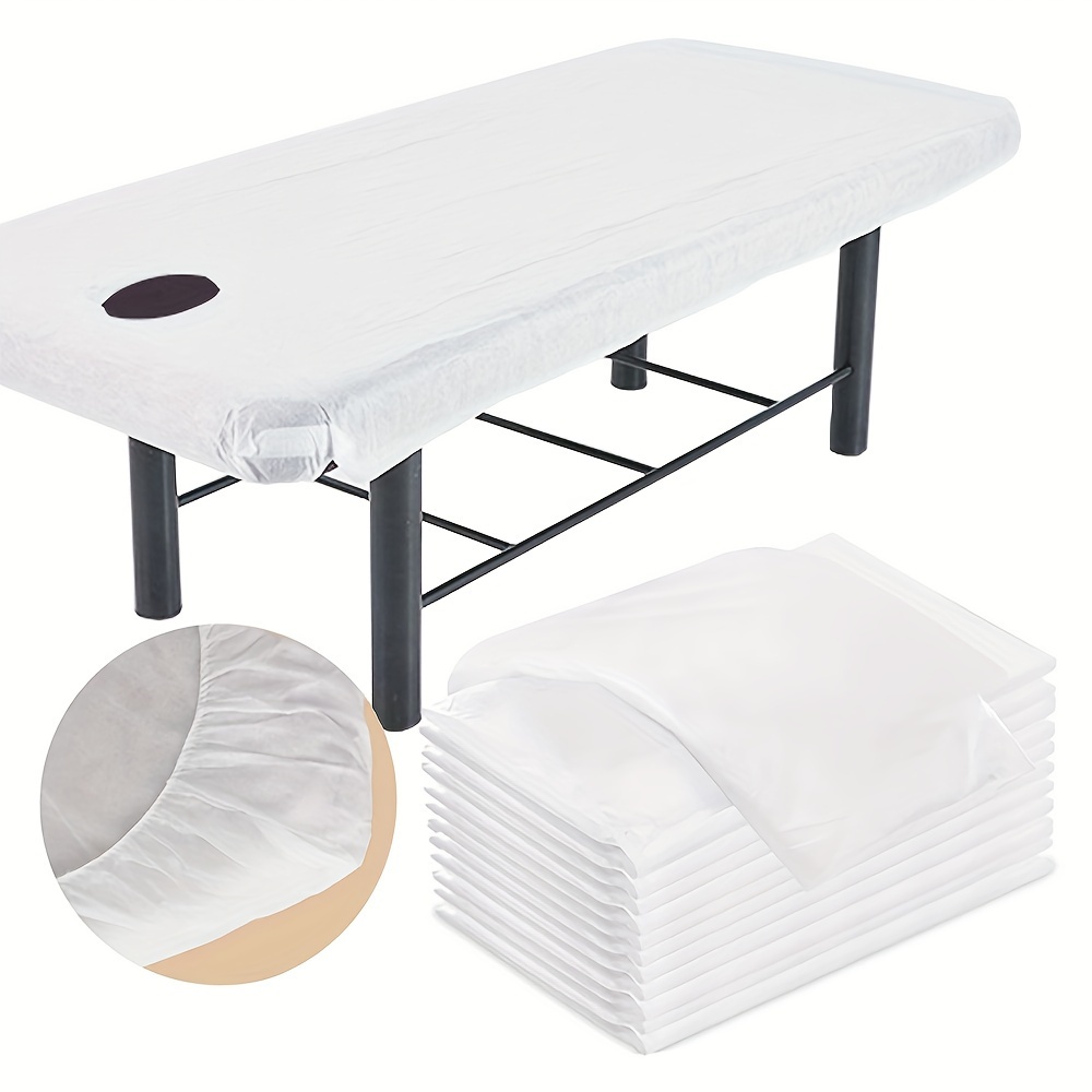  Sábana desechable no tejida de 31 x 70 pulgadas, 50 unidades de  1 rollo de cubierta de cama de spa, rollo de papel de mesa de masaje para  mesas de masaje