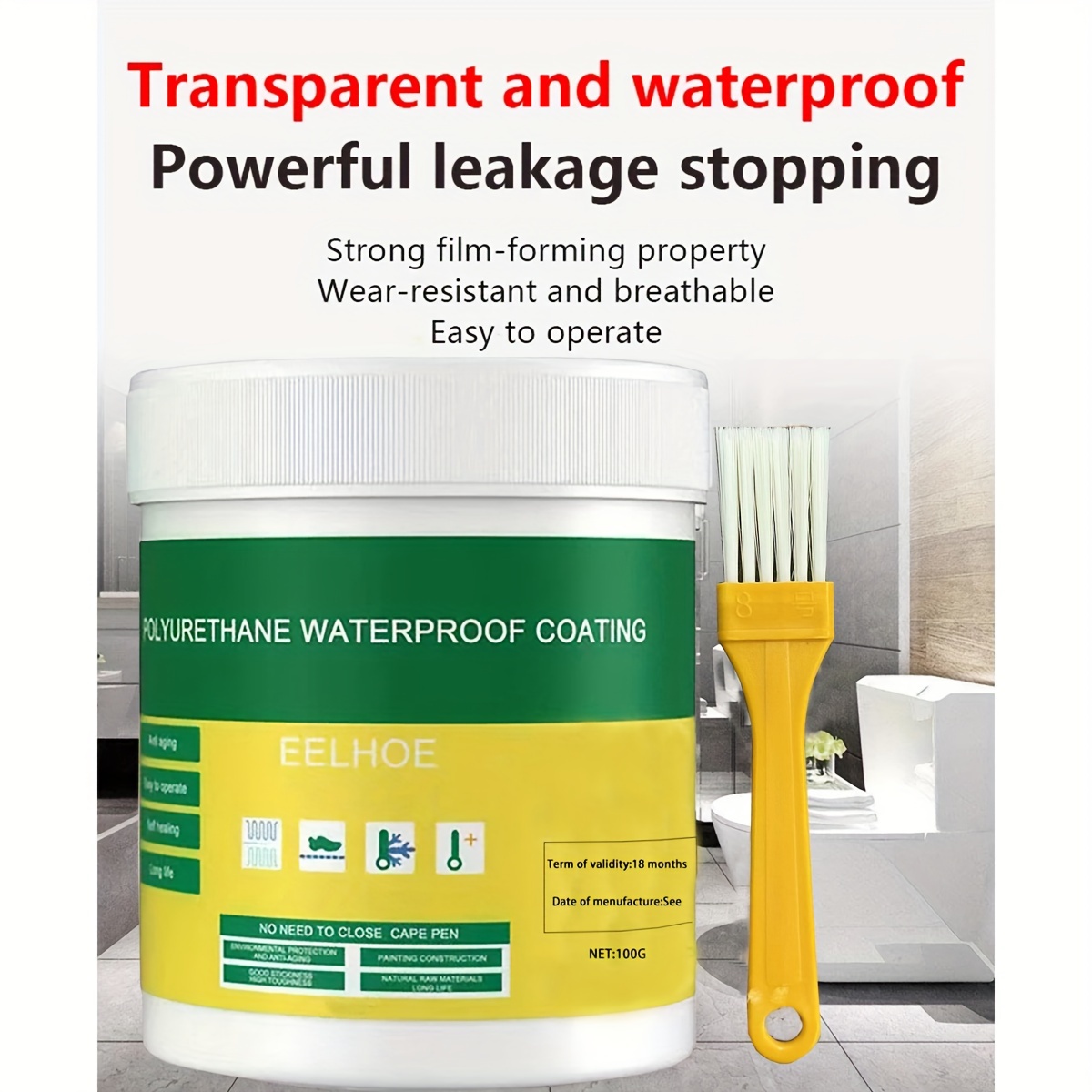 Jue fish Waterproof Glue Rv Leak proof Coating Transparent - Temu