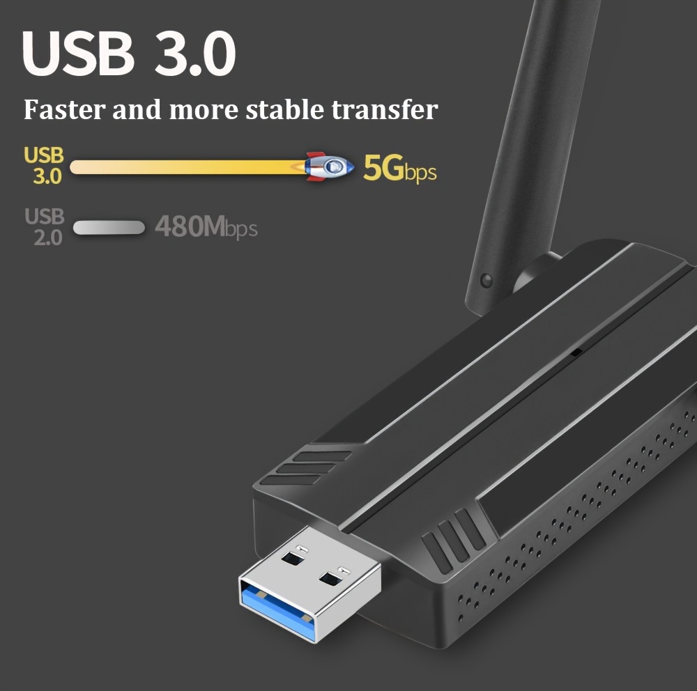 1800Mbps Adaptateur Sans Fil Adaptateur WiFi USB 6 Pour PC - Temu Belgium
