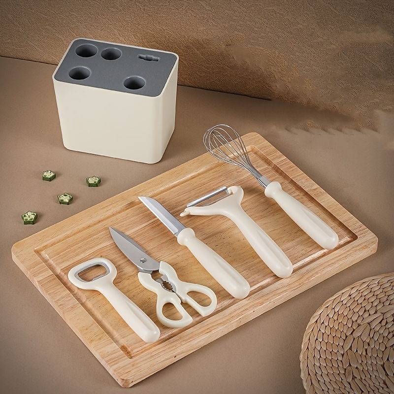 Set Di Gadget Da Cucina Multifunzionali Da 6 Pezzi, Con Ripiano Portaoggetti,  Combinazione Di Coltelli Da Taglio Per Frutta - Casa E Cucina - Temu Italy