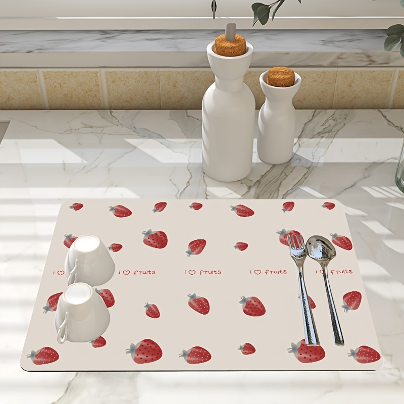 Dish Drying Table Mat Drying Pad With Non slip Rubber Backed - Temu