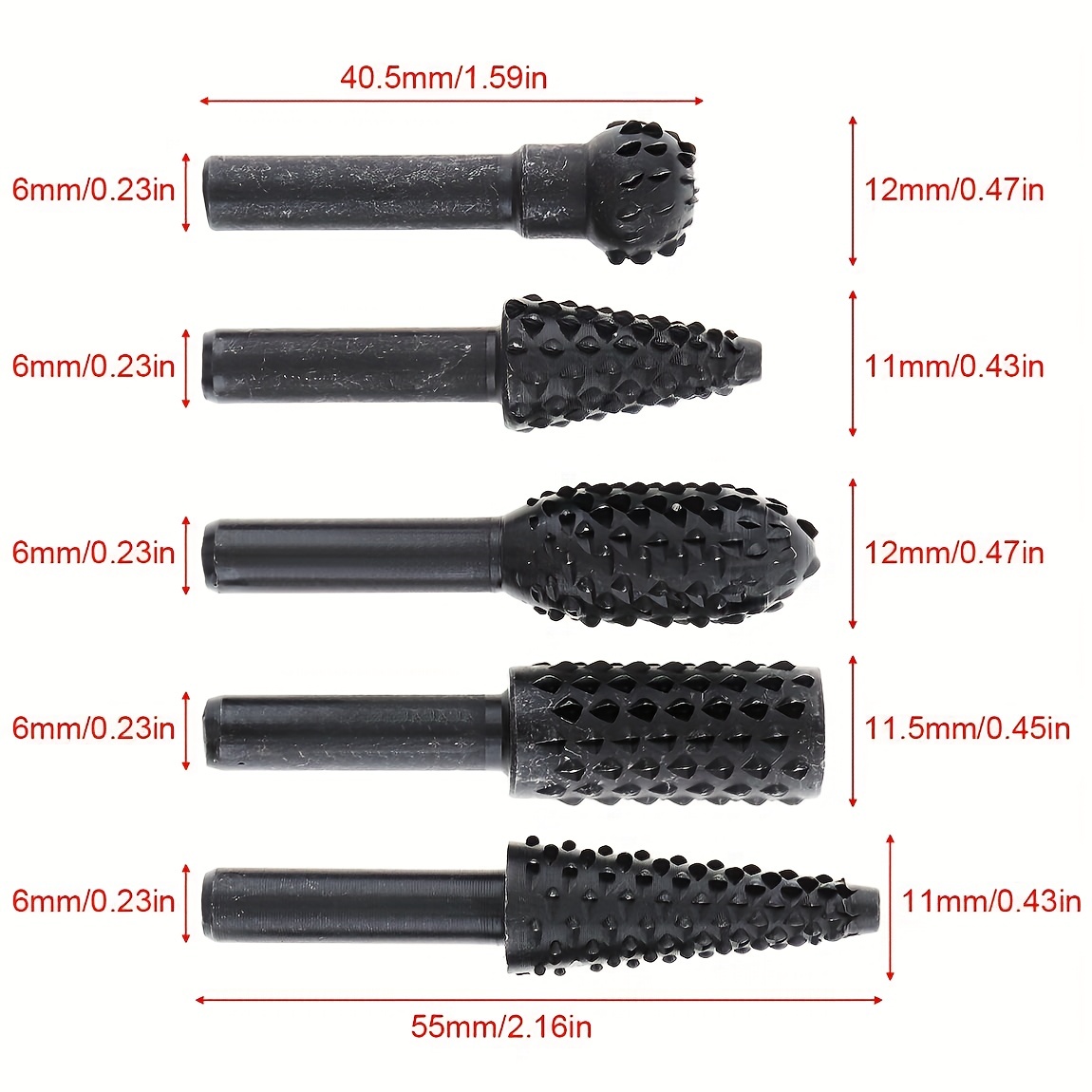 Juego Escofinas Rotativas 5/10 Piezas Brocas Escofina Tallar - Temu