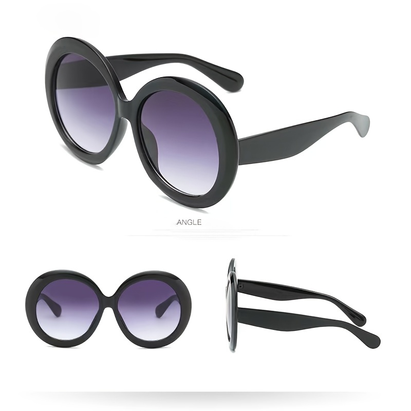 Oversize Oval Sunglasses Thick Frame UV Protection