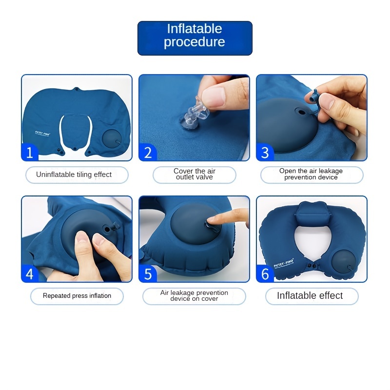 Inflatable Travel Pillow Neck Support for Men Women