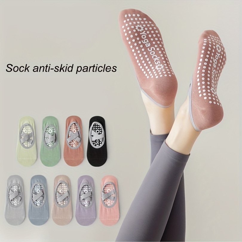 Yoga Barre Socks Non-Slip Sticky Toe Grip Accessories with