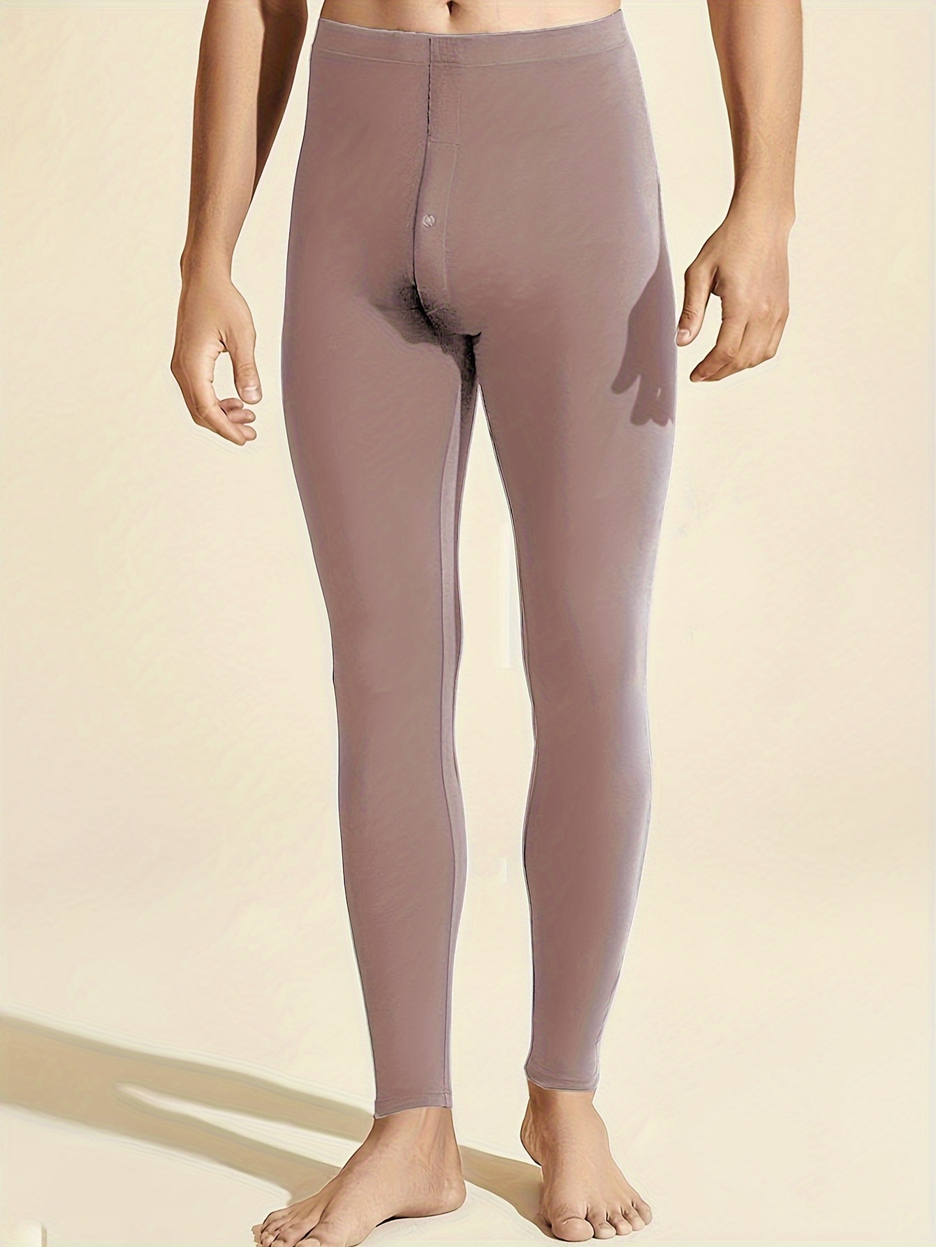 Men's Thermal Underwear Pants Fleece Warm Bottoms Casual - Temu