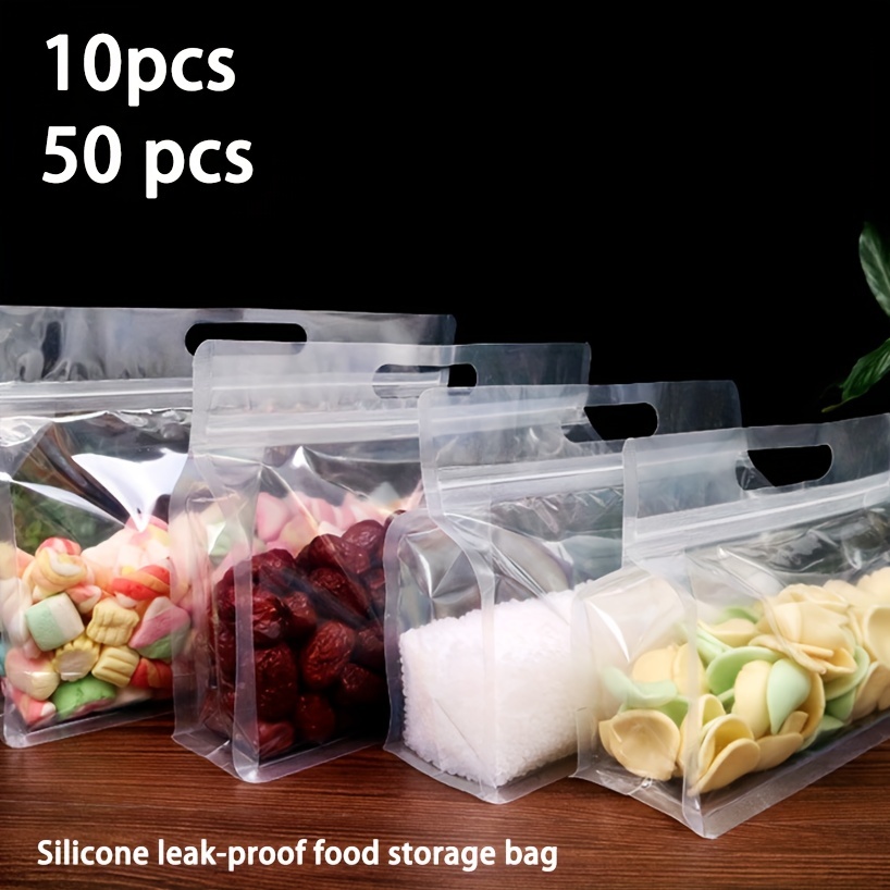 Reusable Silicone Leak-proof Food Storage Bags, Kitchen And Travel  Organizer, For Nuts, Grains, Vegetables, Fruits And Snack Storage Bag, Home  Kitchen Supplies - Temu