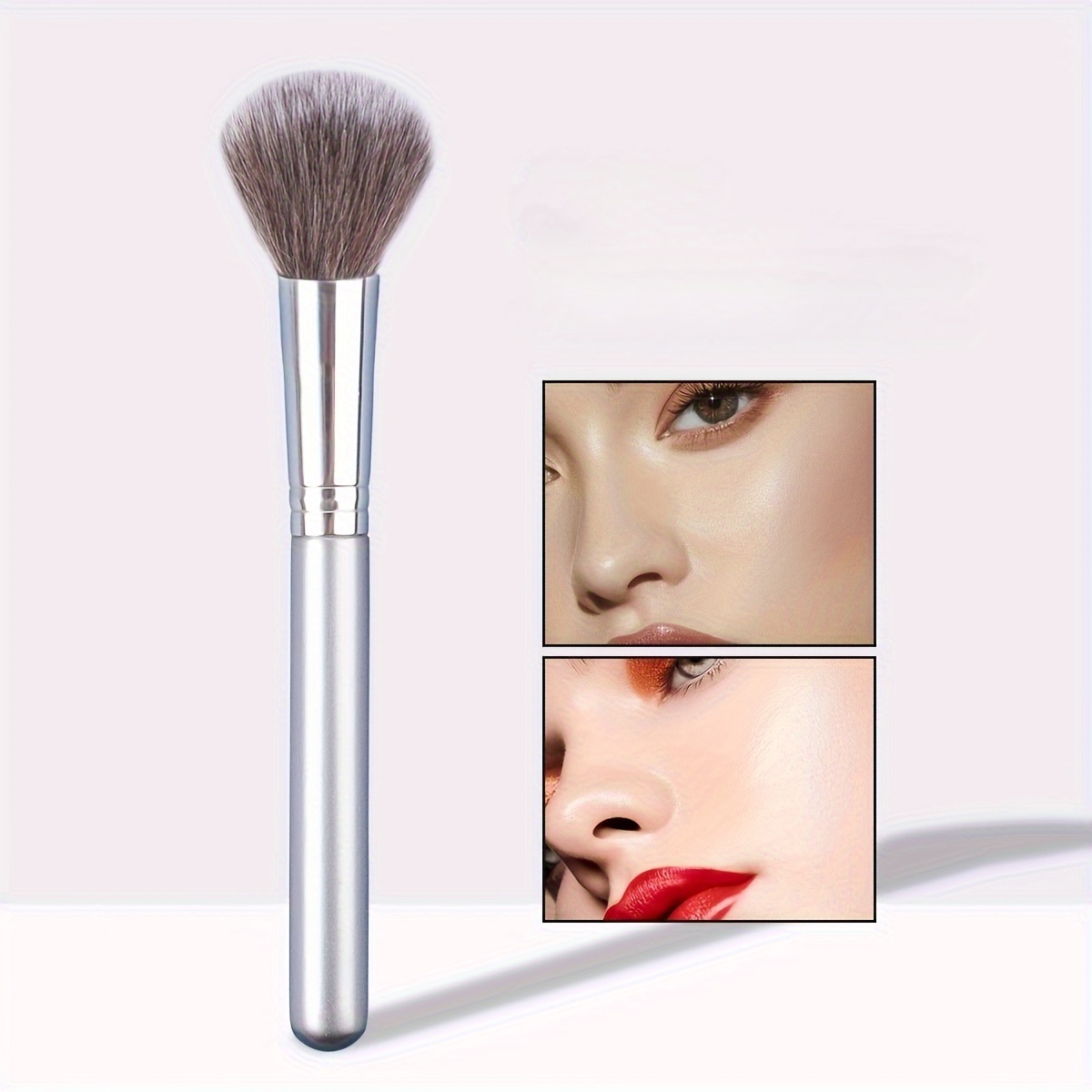 Super Large Loose Powder Brush With Soft Bristles And Wood Handle, Blush  Brush, Portable Makeup Tool - Temu