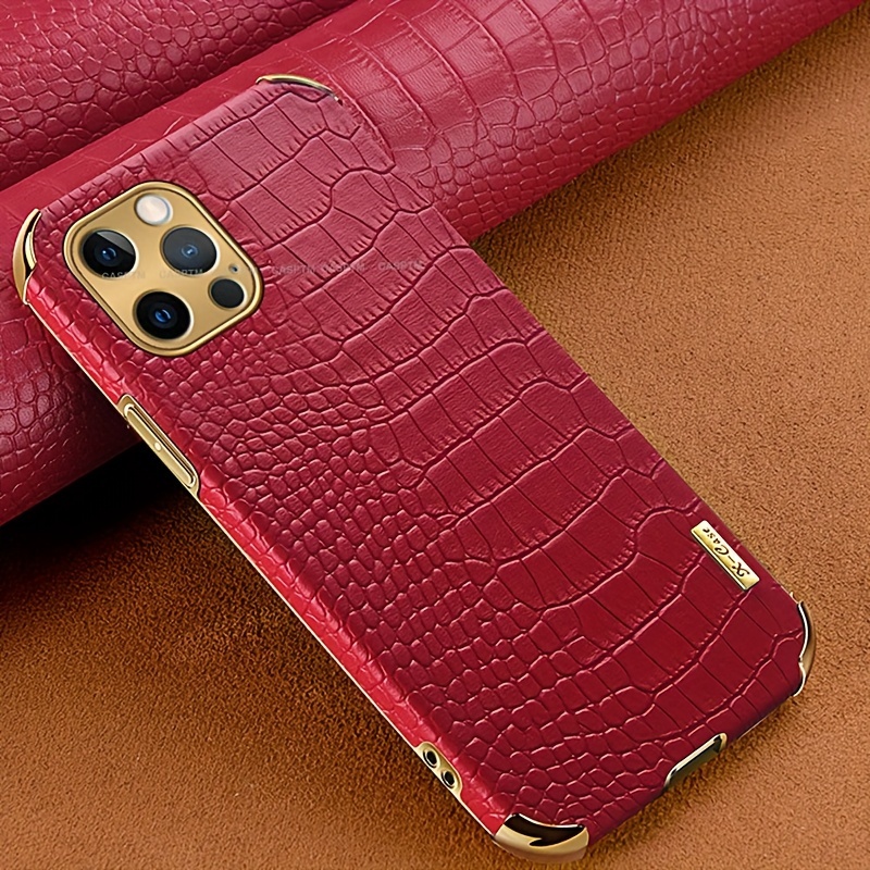 For iPhone 14 Pro Max Luxury Crocodile skin pattern Phone Case For