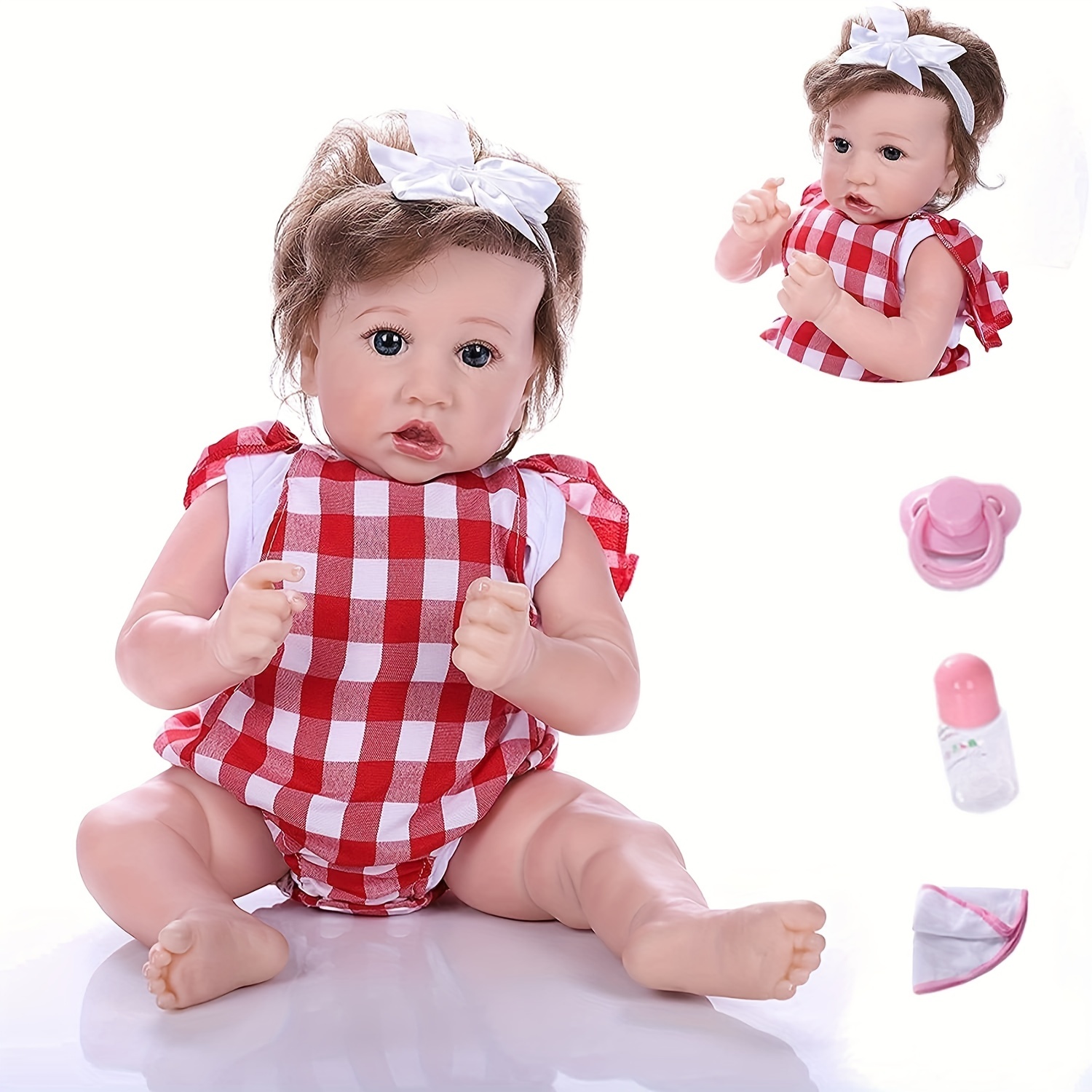 Reborn Baby Dolls - 43.18 Cm Realistic Newborn Soft Vinyl Baby Dolls Toy  For Kids