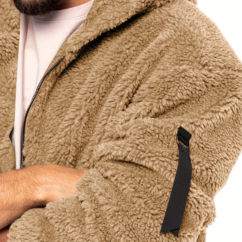 Mens Winter Warm Teddy Bear Hooded Sweatshirt Long Sleeve Fluffy Fleece  Hoodies