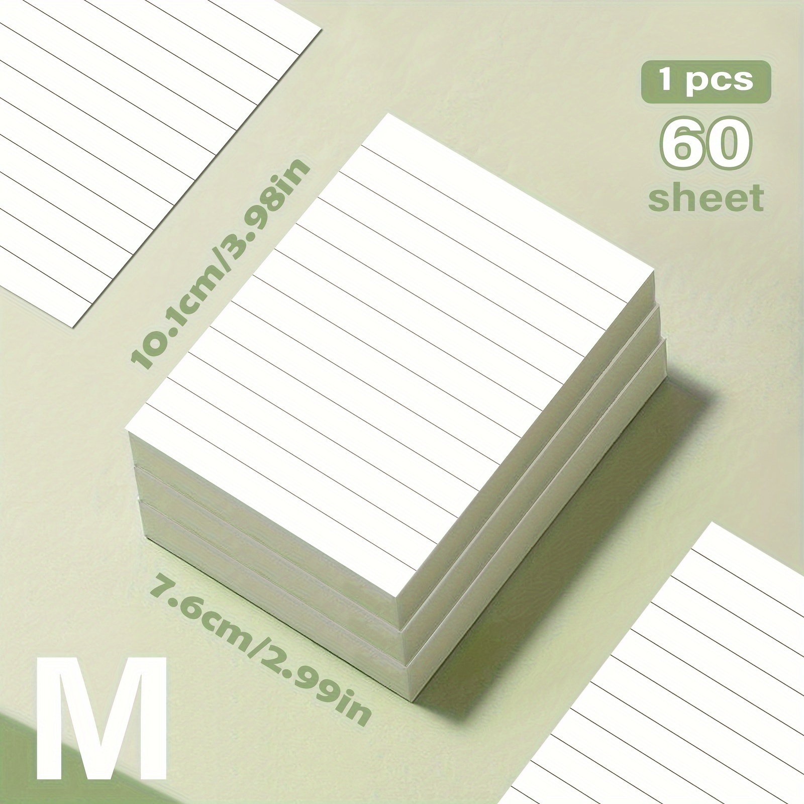 TEMU 1 Book, Horizontal Strip, Notes, Portable Student Note Markers, Notebooks, Writing Notebooks, Notes, Self-adhesive Notebooks For School Small