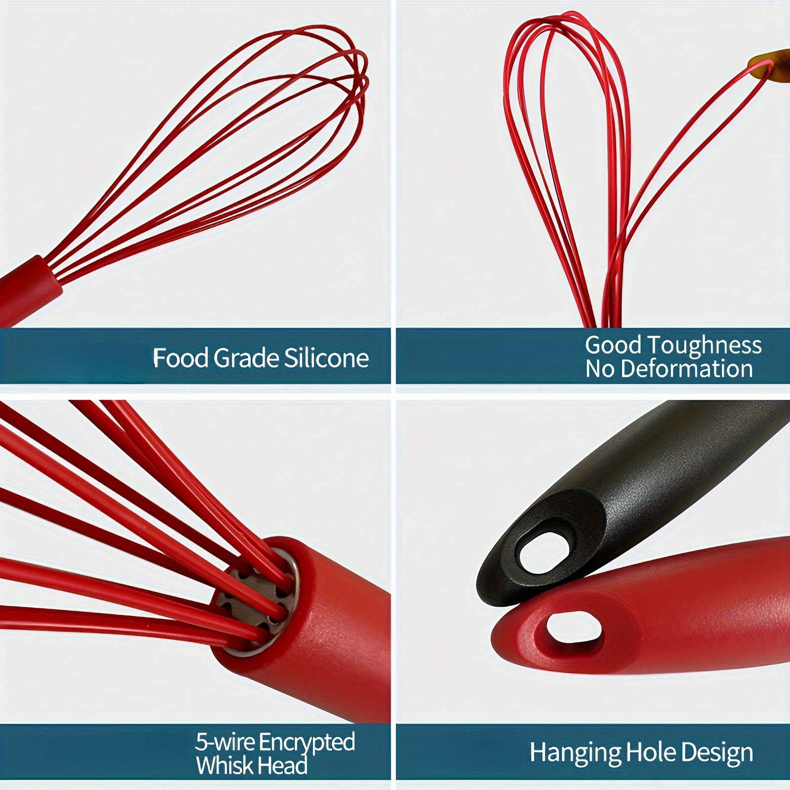  OXO Good Grips 9-Inch Silicone Whisk - Red: Silicone Wisk: Home  & Kitchen