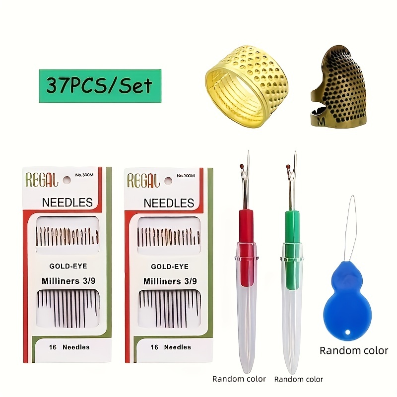Household Thread free Hand Sewing Needles Gold Tail Needles - Temu