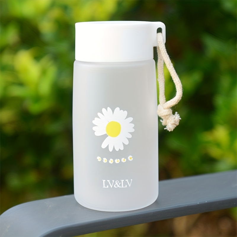 480ml Small Daisy Transparent Plastic Water Bottles BPA Free