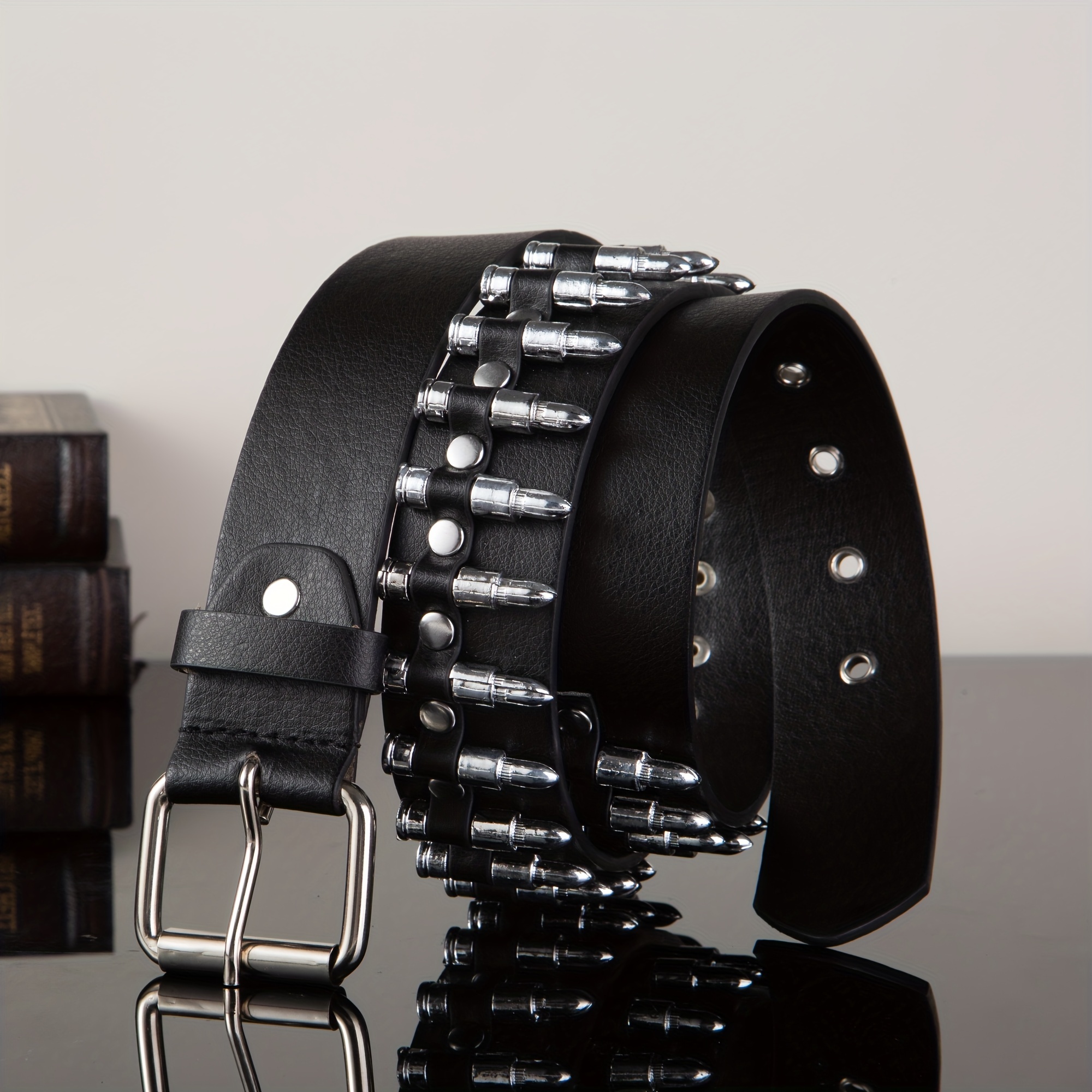 1pc Pu Leather Bullet Rivet Belt Punk Metal Rock Decoration Belt Men Ideal  Choice Gifts - Jewelry & Accessories - Temu