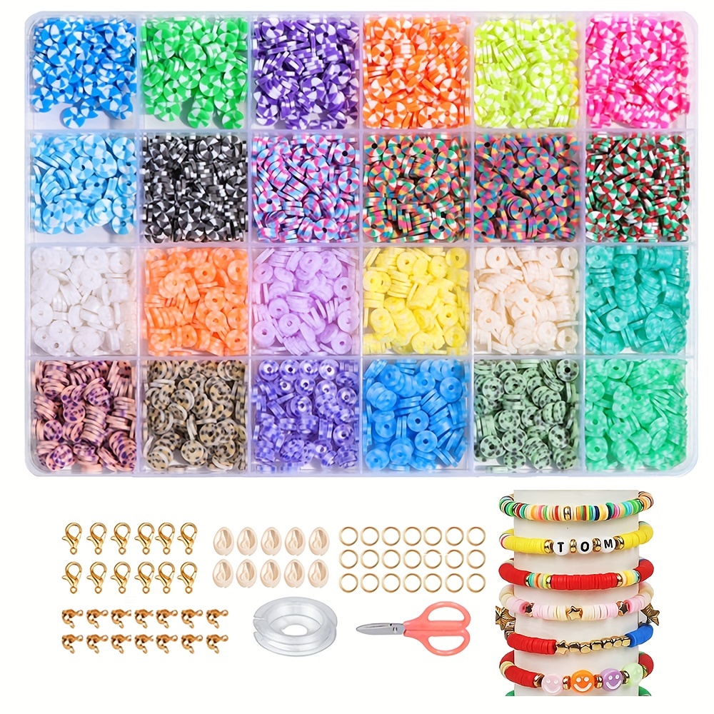 Bead Bracelet Making Kit, Bead Friendship Bracelets Kit With Pony Beads  Letter Beads Charm Beads And Elastic String - AliExpress