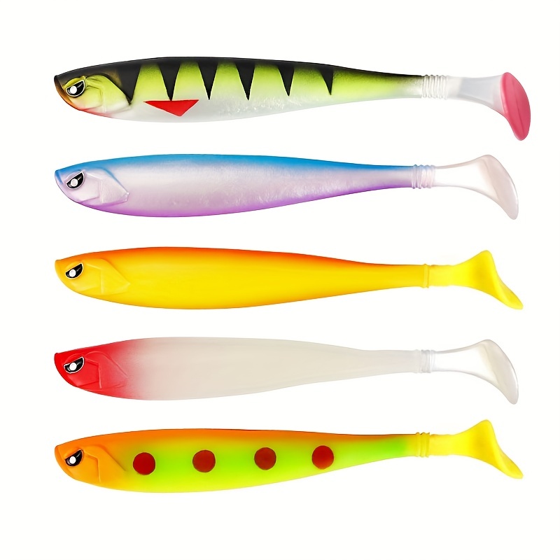 3pcs Jig Head Soft Fishing Lure Paddle Tail 13CM 26g Silicone