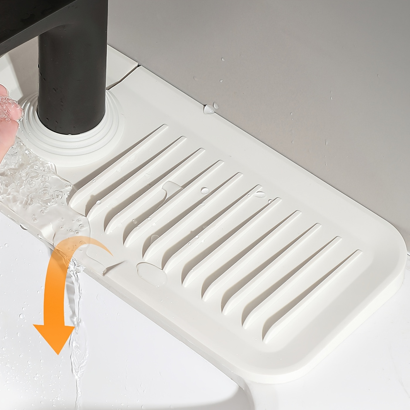 Silicone Draining Pad Kitchen Bathroom Faucet Bottom - Temu