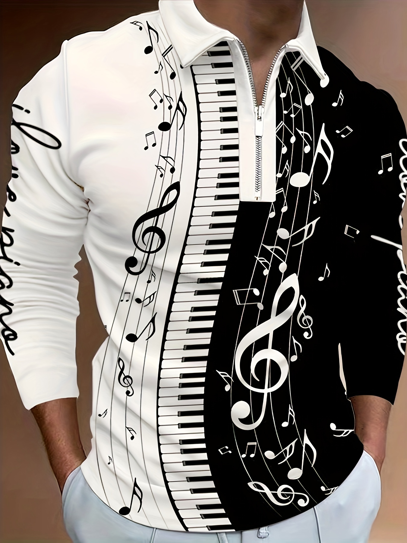 KS-QON BENG Men's Casual Shirts Piano Keys with Musical Notes Print Long  Sleeve Button Shirt, Style, 3X-Large : : Clothing, Shoes &  Accessories