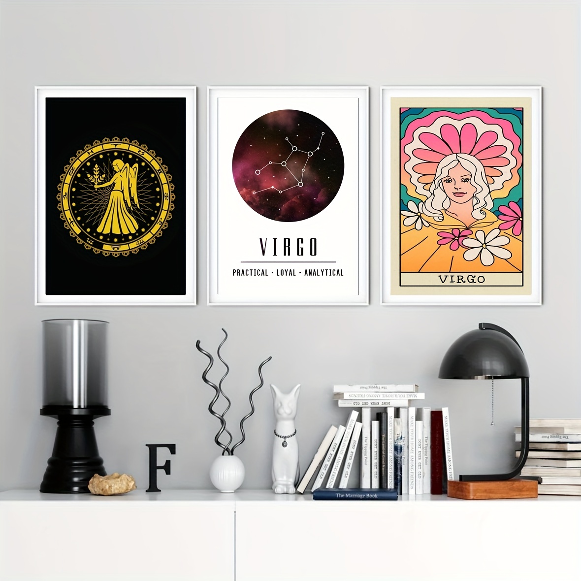 Modern Art Design Aries Posters Virgo Zodiac Concept Perfect Temu