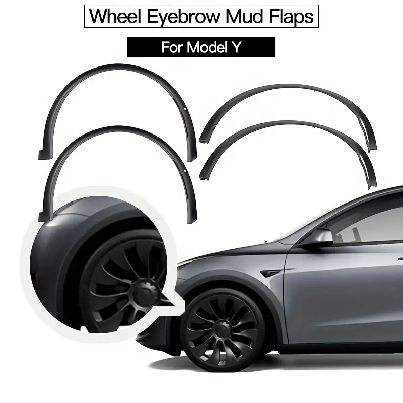 Wheel Eyebrow Mud Flaps For Model Y Abs Front Rear - Temu Germany